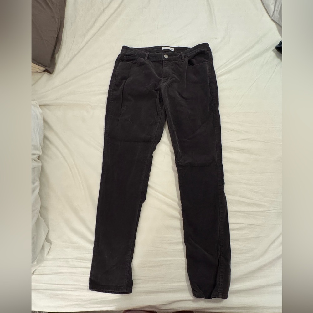 Ann Taylor Loft dark grey corduroy pant